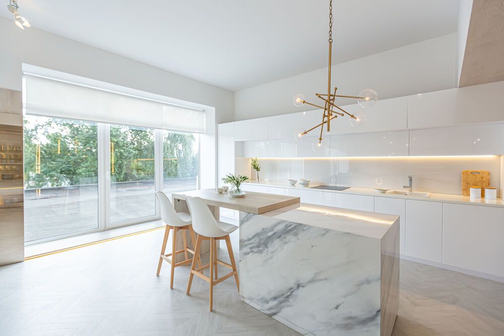 white modern kitchen design