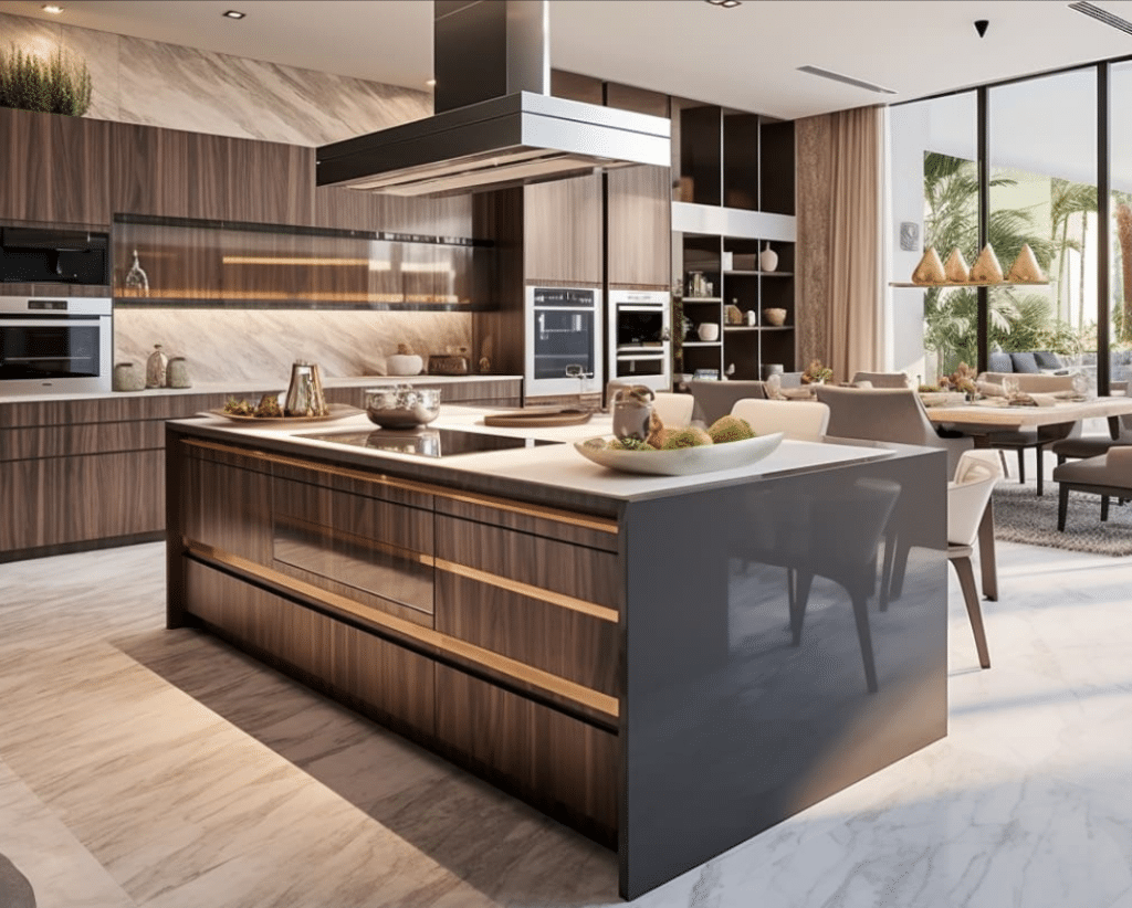 smart tech integration for a modern contemporary kitchen design