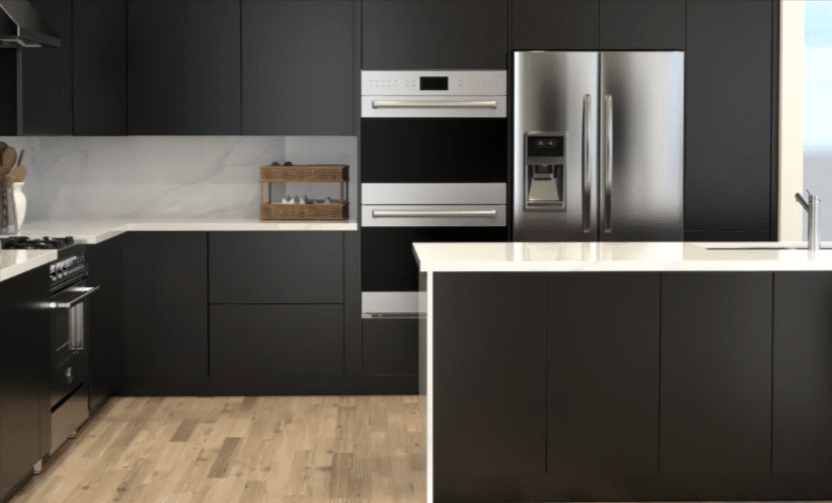 custom european style flat panel kitchen cabinets