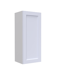 Lunar White Shaker 12x42 Wall Cabinet - White Melamine Box - RTA