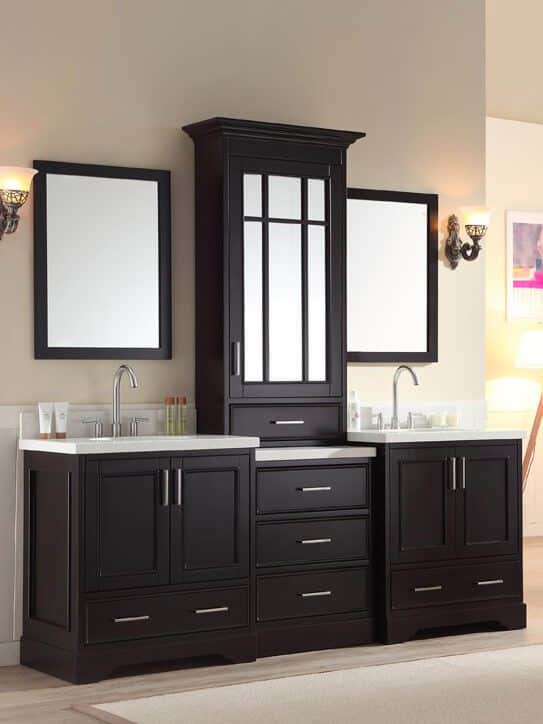 Double Vanity with Center Tower
